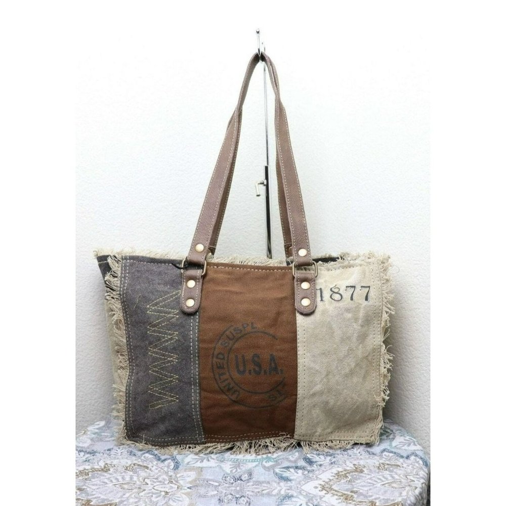 NEW Myra Bag Medium Canvas Tote Bag for Women Tote Bags Upcycled Utility Bag